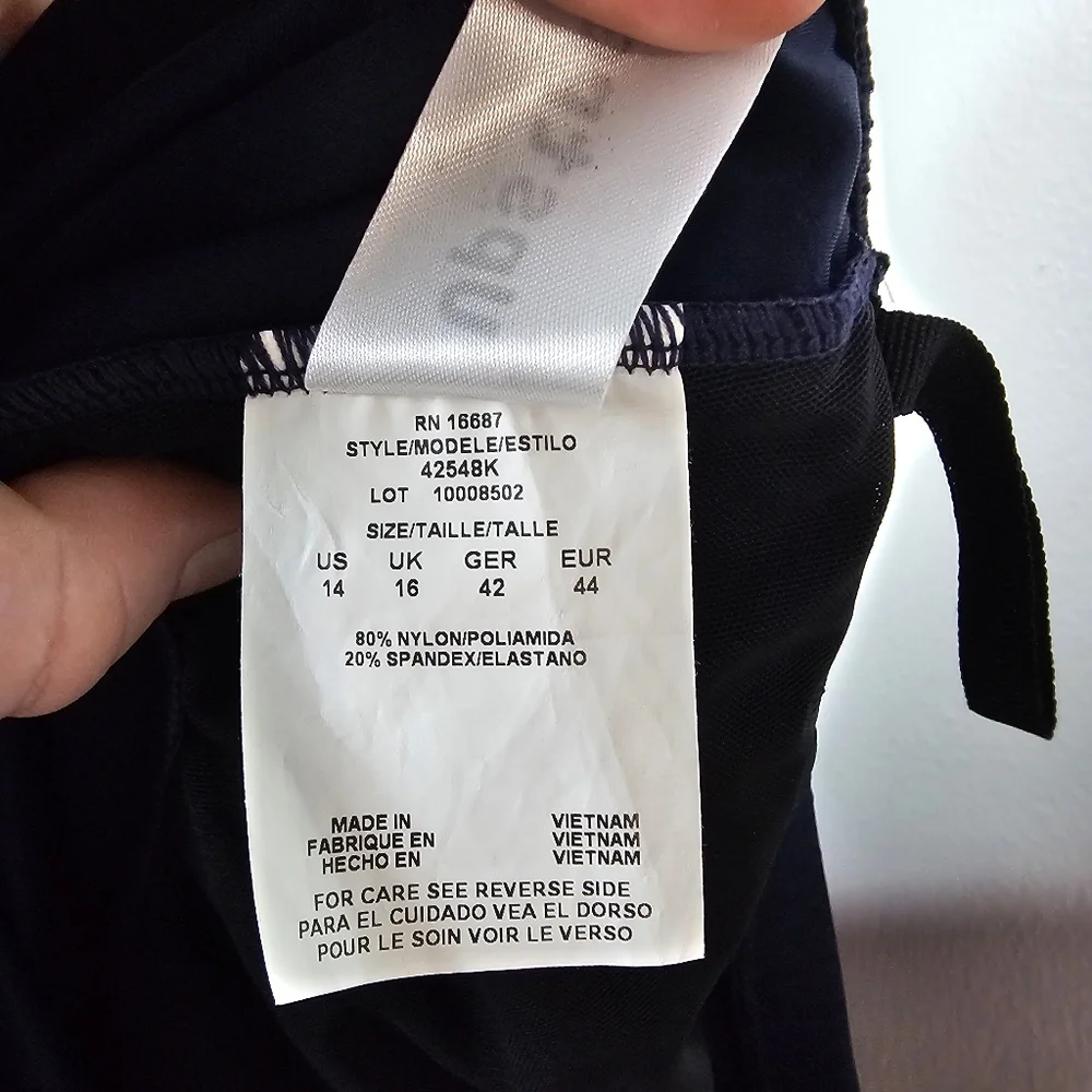 Upstream Navy Blue Swim Skirt with Brief Sz 14 - Picture 7 of 13